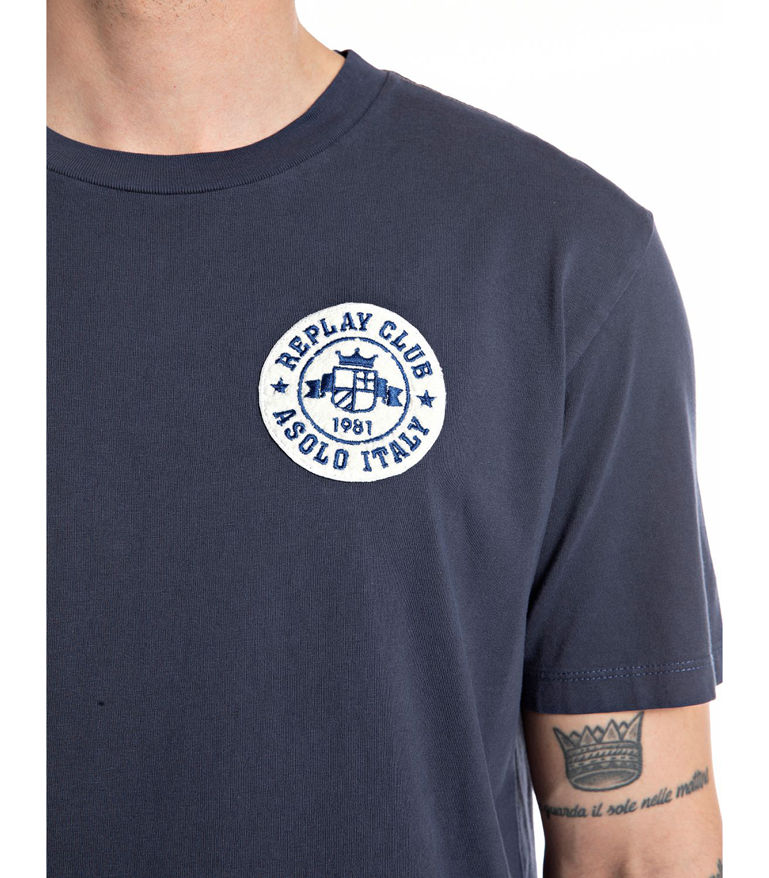 ヘビーコットンジャージーパッチ Tシャツ 詳細画像 ブルー 4